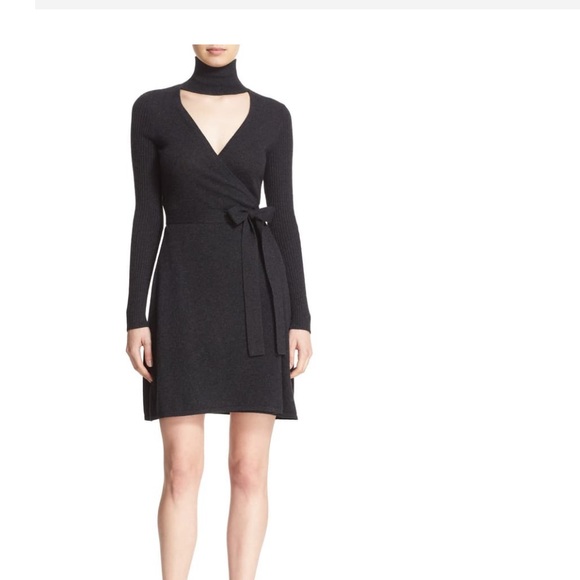 dvf cashmere wrap dress